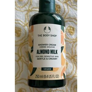 THE BODY SHOP Almond Milk Shower Cream~8.4 oz.~Dry Sensitive Skin~ US SELLER
